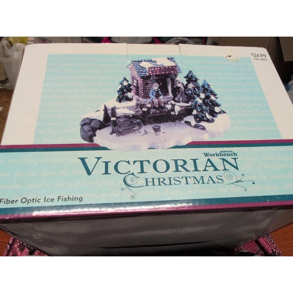 Santa's Workbench Victorian Christmas Fiber Optic Ice Fishing 782-0855 PARTS